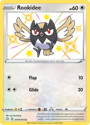 Rookidee SV101/SV122/122 - Shiny Holo Rare - Holofoil