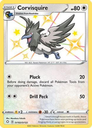 Corvisquire SV102/SV122/122 - Shiny Holo Rare - Holofoil