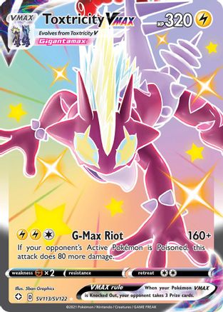 Toxtricity VMAX SV113/SV122/122 - Shiny Holo Rare - Holofoil