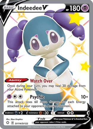 Indeedee V SV114/SV122/122 - Shiny Holo Rare - Holofoil