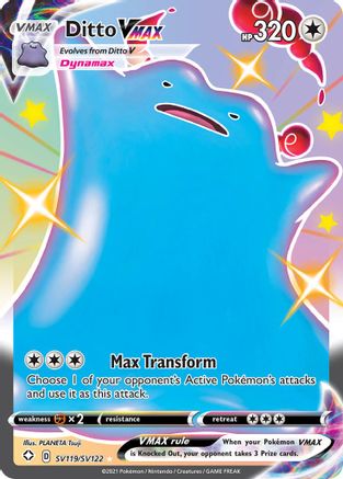 Ditto VMAX SV119/SV122/122 - Shiny Holo Rare - Holofoil