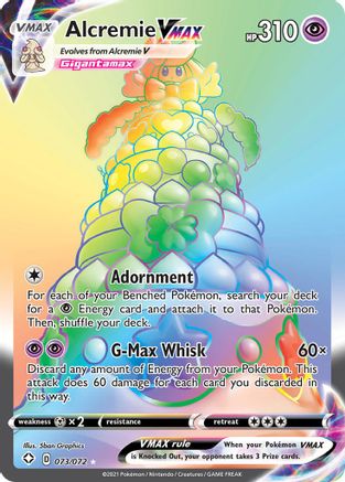 Alcremie VMAX (Secret) 073/072/72 - Secret Rare - Holofoil
