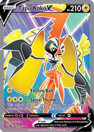 Tapu Koko V (Full Art) 147/163/163 - Ultra Rare - Holofoil