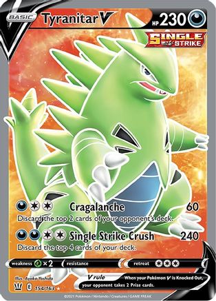 Tyranitar V (Full Art) 154/163/163 - Ultra Rare - Holofoil