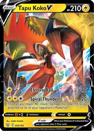 Tapu Koko V 050/163/163 - Ultra Rare - Holofoil