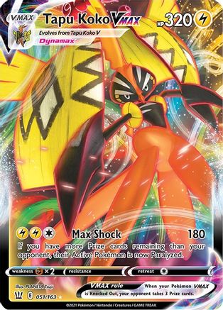 Tapu Koko VMAX 051/163/163 - Ultra Rare - Holofoil