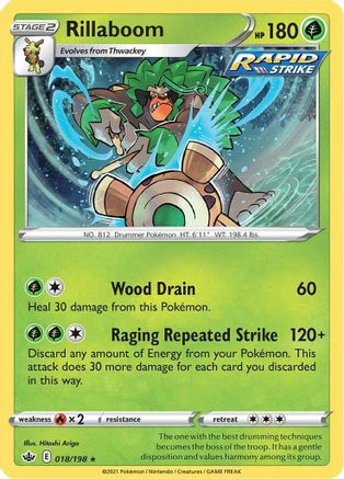Rillaboom 018/198/198 - Holo Rare - Holofoil