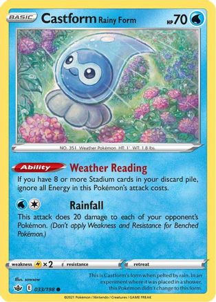 Castform Rainy Form 033/198/198 - Common