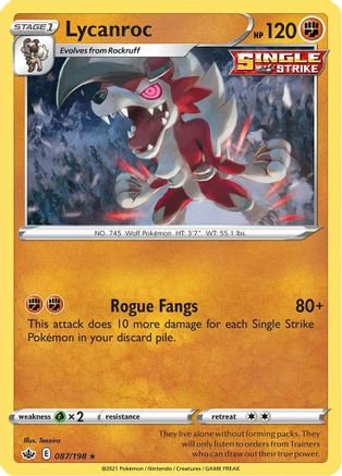 Lycanroc 087/198/198 - Holo Rare - Holofoil