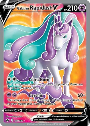 Galarian Rapidash V (Full Art) 167/198/198 - Ultra Rare - Holofoil