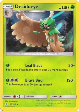 Decidueye 011/149 - Holo Rare - Holofoil