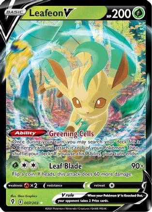 Leafeon V 007/203/203 - Ultra Rare - Holofoil