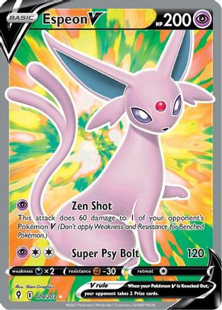 Espeon V (Full Art) 179/203/203 - Ultra Rare - Holofoil