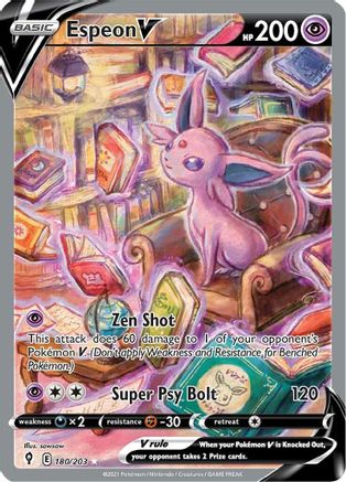 Espeon V (Alternate Full Art) 180/203/203 - Ultra Rare - Holofoil