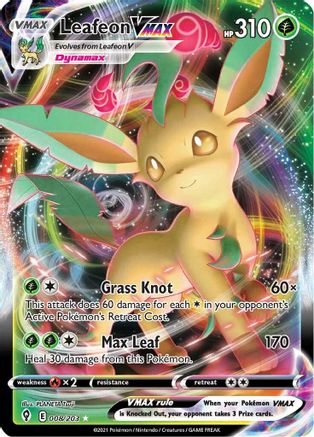 Leafeon VMAX 008/203/203 - Ultra Rare - Holofoil
