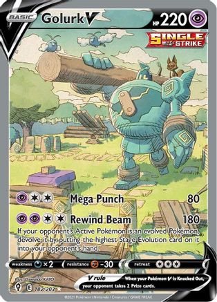 Golurk V (Alternate Full Art) 182/203/203 - Ultra Rare - Holofoil