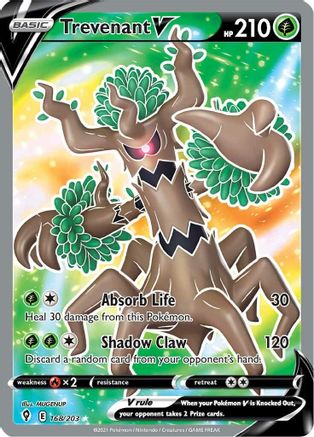 Trevenant V (Full Art) 168/203/203 - Ultra Rare - Holofoil