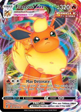 Flareon VMAX 018/203/203 - Ultra Rare - Holofoil