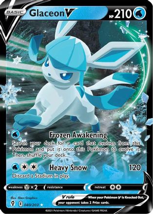 Glaceon V 040/203/203 - Ultra Rare - Holofoil
