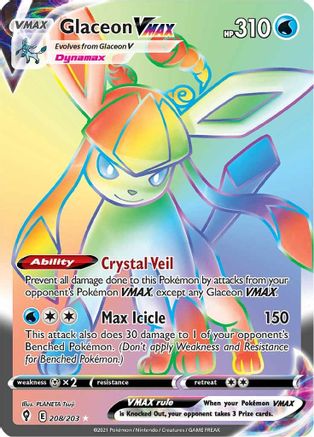 Glaceon VMAX (Secret) 208/203/203 - Secret Rare - Holofoil