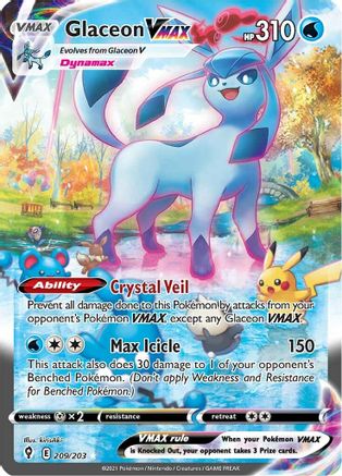 Glaceon VMAX (Alternate Art Secret) 209/203/203 - Secret Rare - Holofoil