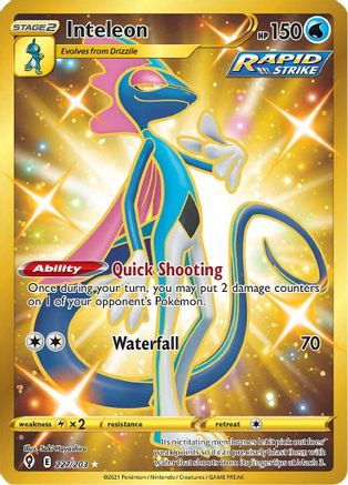 Inteleon (Secret) 227/203/203 - Secret Rare - Holofoil