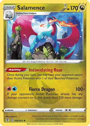 Salamence 109/203/203 - Holo Rare - Holofoil