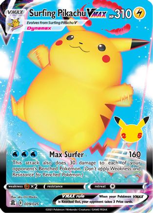 Surfing Pikachu VMAX 009/025/25 - Ultra Rare - Holofoil