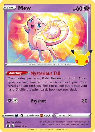 Mew 011/025/25 - Holo Rare - Holofoil