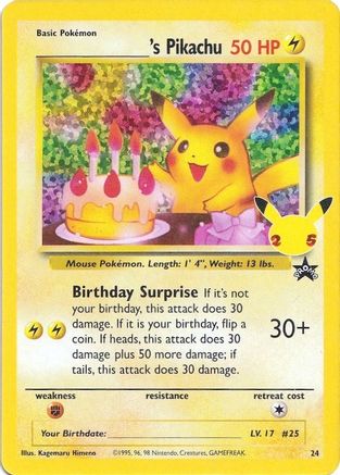 ______'s Pikachu 024/53/25 - Classic Collection - Holofoil