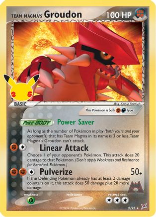 Team Magma's Groudon 009/95/25 - Classic Collection - Holofoil