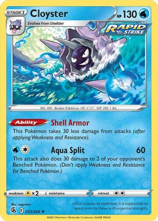 Cloyster 051/264/264 - Rare