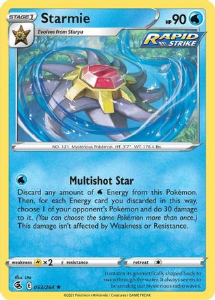 Starmie 053/264/264 - Holo Rare - Holofoil