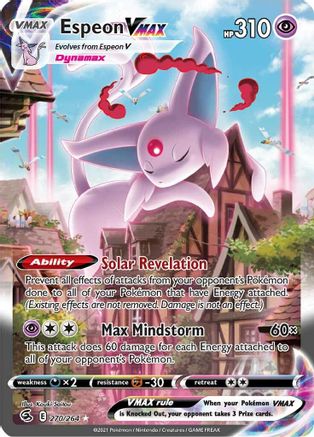 Espeon VMAX (Alternate Art Secret) 270/264/264 - Secret Rare - Holofoil