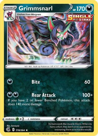 Grimmsnarl 178/264/264 - Holo Rare - Holofoil