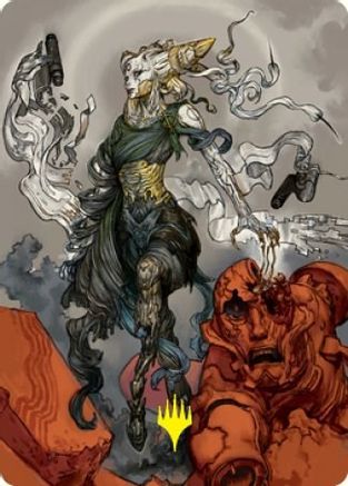 Tamiyo, Compleated Sage Art Card (Gold-Stamped Signature) (ASNEO-076) - Art Series: Kamigawa: Neon Dynasty