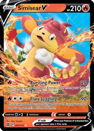 Simisear V 027/172/172 - Ultra Rare - Holofoil