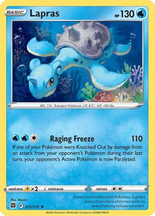 Lapras 031/172/172 - Rare