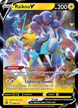 Raikou V 048/172/172 - Ultra Rare - Holofoil