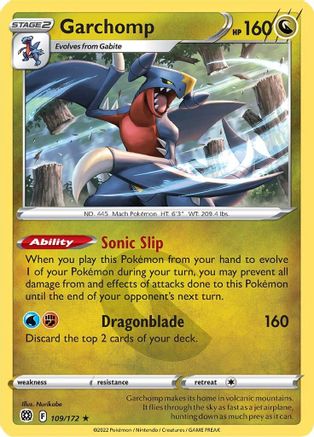 Garchomp 109/172/172 - Holo Rare - Holofoil