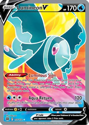 Lumineon V (Full Art) 155/172/172 - Ultra Rare - Holofoil