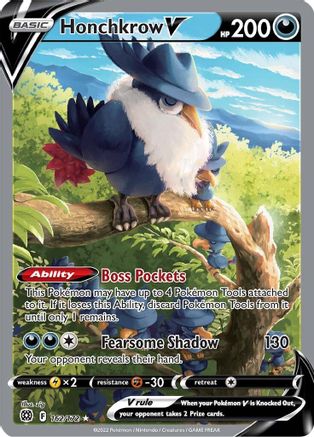 Honchkrow V (Alternate Full Art) 162/172/172 - Ultra Rare - Holofoil