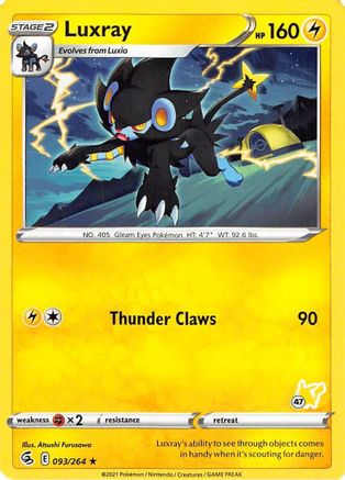 Luxray - 096/264 (#47 Pikachu Stamped) 093/264 - Promo