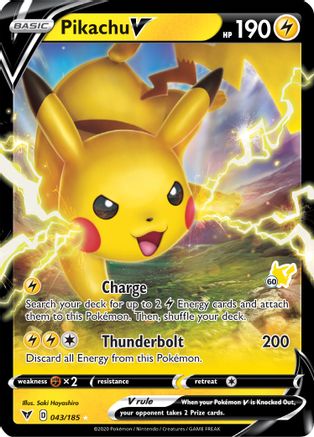 Pikachu V 043/185 - Holo Rare - Holofoil