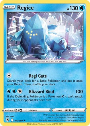 Regice 037/189/189 - Rare