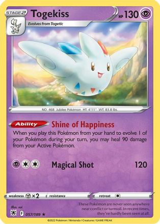 Togekiss 057/189/189 - Holo Rare - Holofoil
