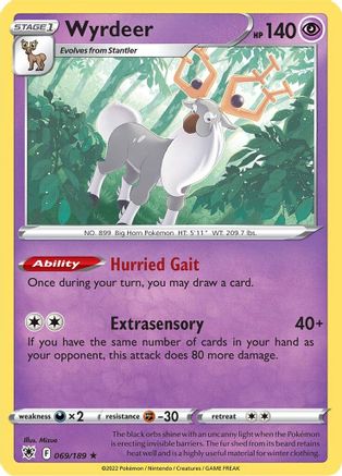 Wyrdeer 069/189/189 - Holo Rare - Holofoil