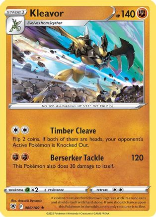 Kleavor (86) 086/189/189 - Holo Rare - Holofoil