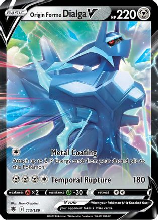 Origin Forme Dialga V 113/189/189 - Ultra Rare - Holofoil