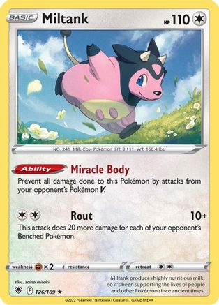 Miltank 126/189/189 - Holo Rare - Holofoil